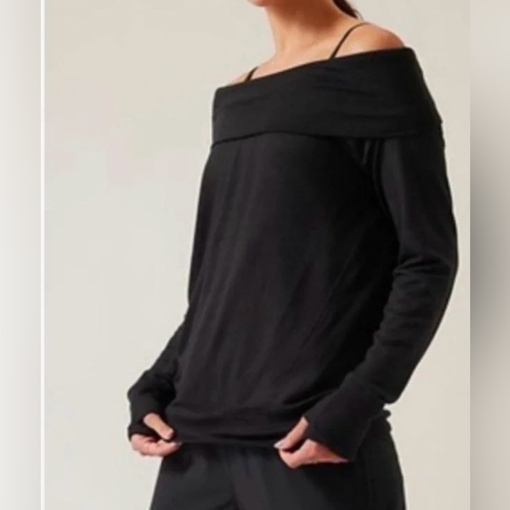 Athleta off the shoulder sweatshirt, size S
